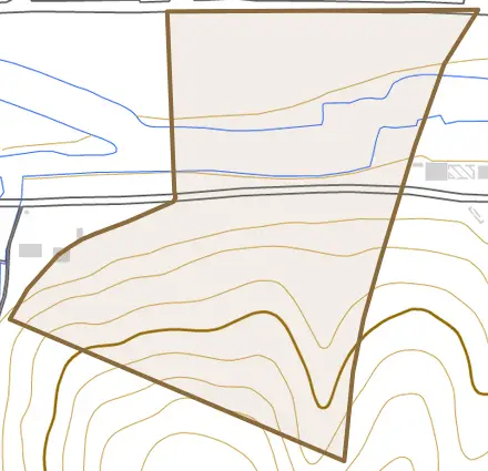 大字釜石とその周辺の地図。町の範囲を重ねている