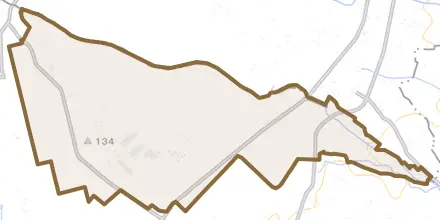 和賀町後藤とその周辺の地図。町の範囲を重ねている