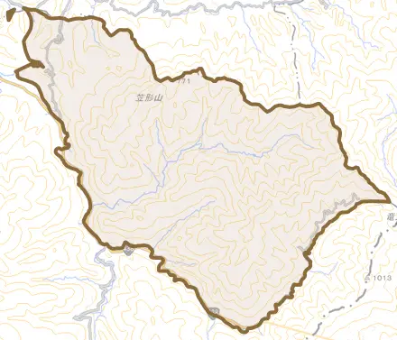 川東とその周辺の地図。町の範囲を重ねている