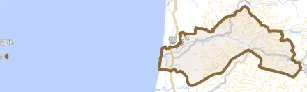 吹上町永吉とその周辺の地図。町の範囲を重ねている