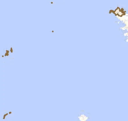 笠沙町片浦とその周辺の地図。町の範囲を重ねている