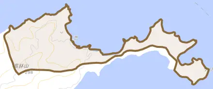 大字芝とその周辺の地図。町の範囲を重ねている
