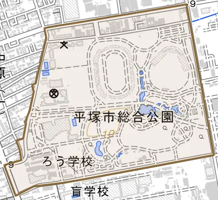 大原とその周辺の地図。町の範囲を重ねている