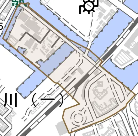 星野町とその周辺の地図。町の範囲を重ねている