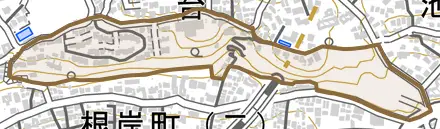根岸加曽台とその周辺の地図。町の範囲を重ねている