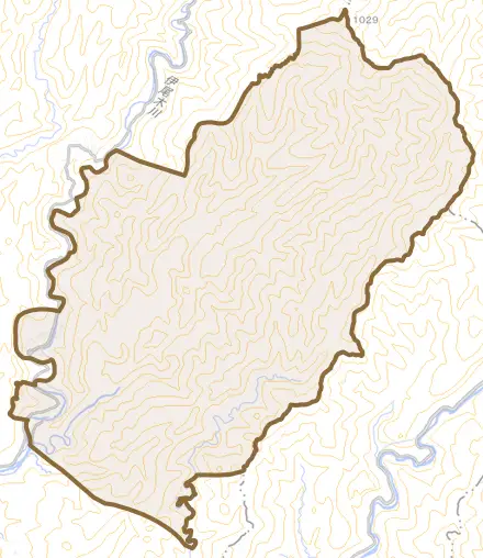 奈比賀とその周辺の地図。町の範囲を重ねている