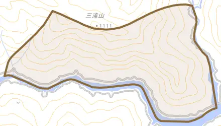 高野とその周辺の地図。町の範囲を重ねている