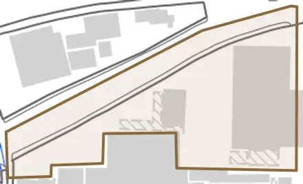 城山上代町とその周辺の地図。町の範囲を重ねている