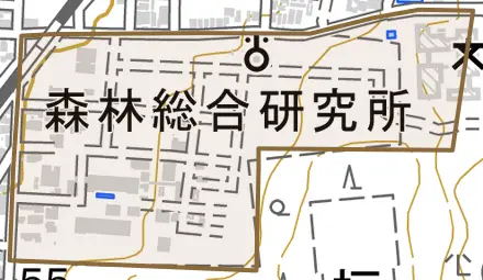 桃山町永井久太郎とその周辺の地図。町の範囲を重ねている