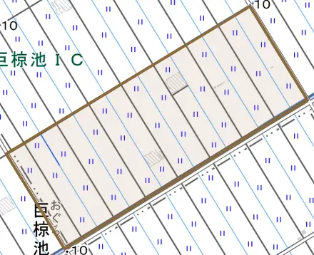 向島新田とその周辺の地図。町の範囲を重ねている