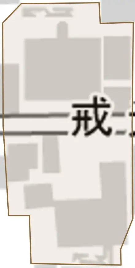 戒光寺町とその周辺の地図。町の範囲を重ねている