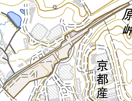 上賀茂葵田町とその周辺の地図。町の範囲を重ねている