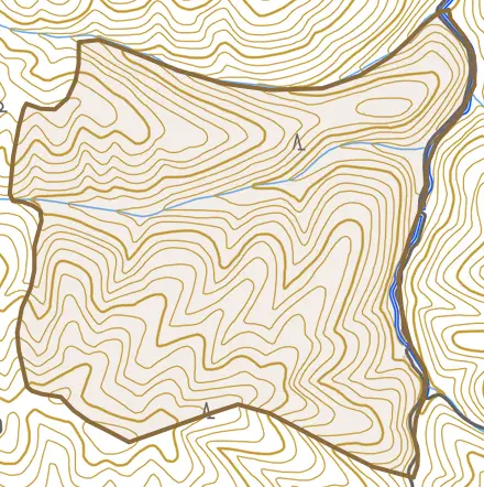 西賀茂栩谷とその周辺の地図。町の範囲を重ねている