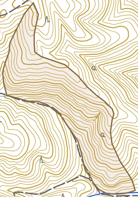 西賀茂由利ノ向とその周辺の地図。町の範囲を重ねている