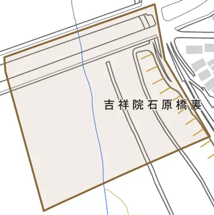 吉祥院石原橋裏とその周辺の地図。町の範囲を重ねている