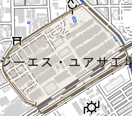 吉祥院西ノ庄猪之馬場町とその周辺の地図。町の範囲を重ねている
