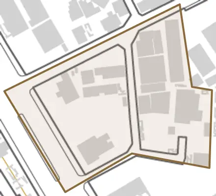 吉祥院新田壱ノ段町とその周辺の地図。町の範囲を重ねている