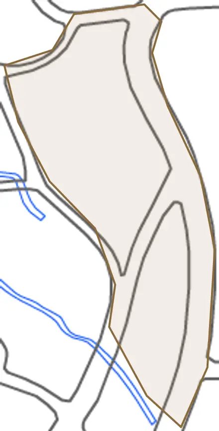 賀茂半木町とその周辺の地図。町の範囲を重ねている