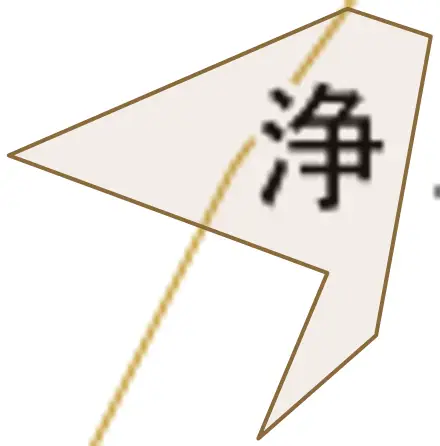 浄土寺提灯山町とその周辺の地図。町の範囲を重ねている
