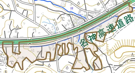 勧修寺南大日町とその周辺の地図。町の範囲を重ねている