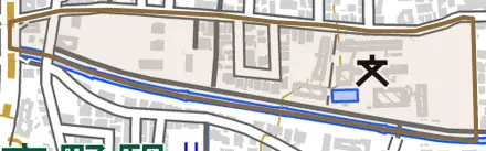 音羽西林とその周辺の地図。町の範囲を重ねている