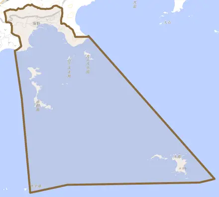海野とその周辺の地図。町の範囲を重ねている