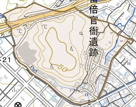 大矢知町斉宮とその周辺の地図。町の範囲を重ねている