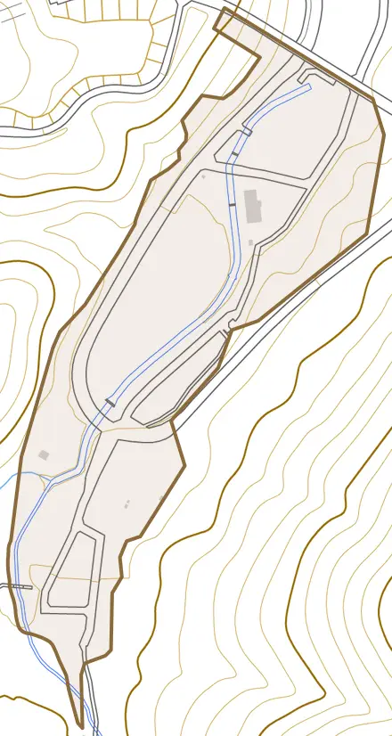 小乗浜とその周辺の地図。町の範囲を重ねている