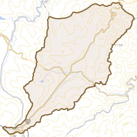 新野とその周辺の地図。町の範囲を重ねている