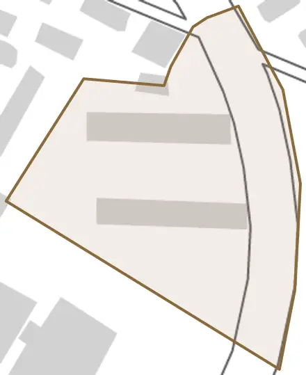 愛野町乙とその周辺の地図。町の範囲を重ねている