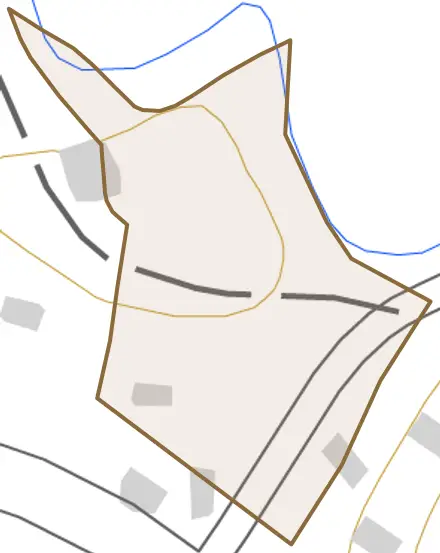 頸城区塔ケ崎とその周辺の地図。町の範囲を重ねている