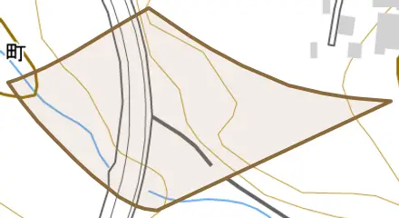 相川上寺町とその周辺の地図。町の範囲を重ねている