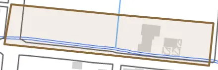 大宮新田とその周辺の地図。町の範囲を重ねている
