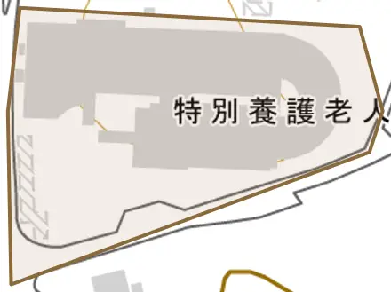 美星町西水砂とその周辺の地図。町の範囲を重ねている