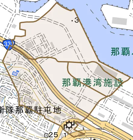 住吉町とその周辺の地図。町の範囲を重ねている