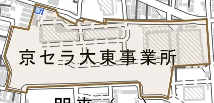三洋町とその周辺の地図。町の範囲を重ねている