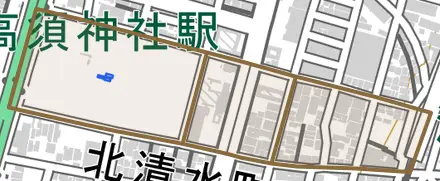 高須町とその周辺の地図。町の範囲を重ねている