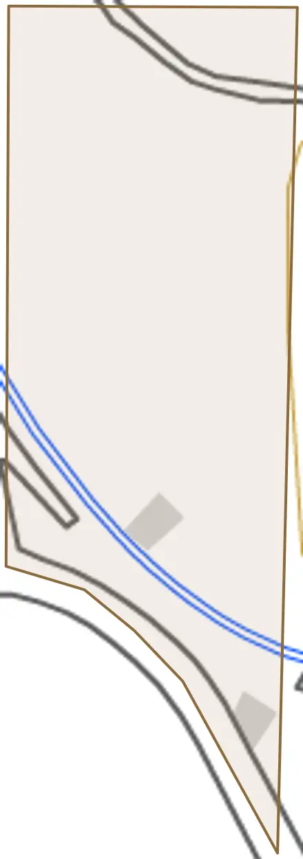 大字楽音寺とその周辺の地図。町の範囲を重ねている