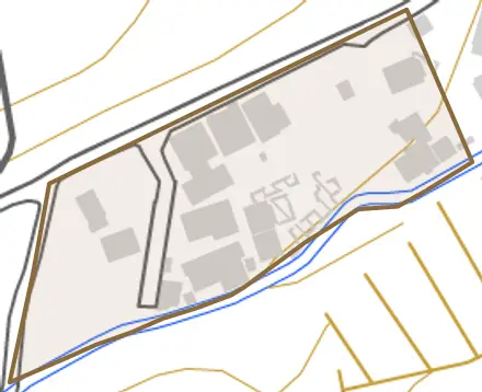 石山寺辺町とその周辺の地図。町の範囲を重ねている