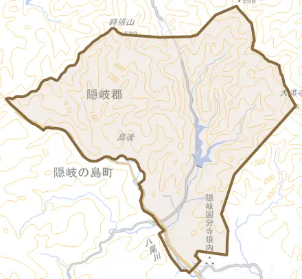 原田とその周辺の地図。町の範囲を重ねている