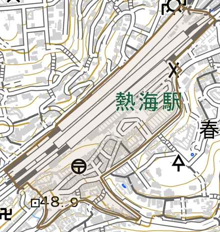 田原本町とその周辺の地図。町の範囲を重ねている