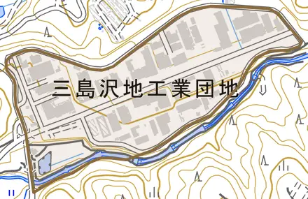 平成台とその周辺の地図。町の範囲を重ねている