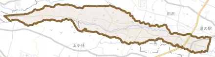 一色とその周辺の地図。町の範囲を重ねている