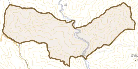 日向とその周辺の地図。町の範囲を重ねている