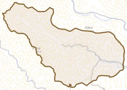 上久我とその周辺の地図。町の範囲を重ねている