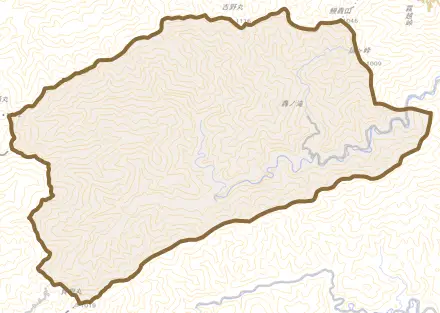 平井とその周辺の地図。町の範囲を重ねている