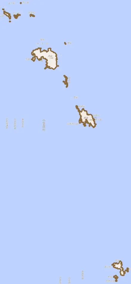 聟島とその周辺の地図。町の範囲を重ねている