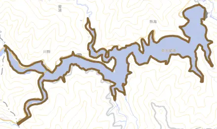 原とその周辺の地図。町の範囲を重ねている