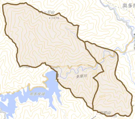 境とその周辺の地図。町の範囲を重ねている