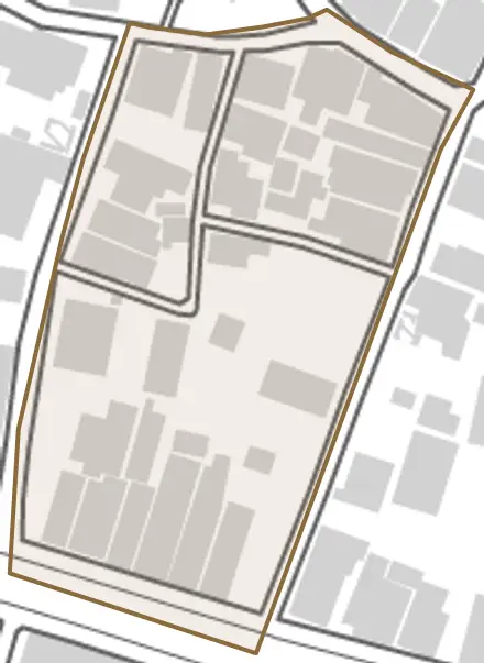 松和町とその周辺の地図。町の範囲を重ねている